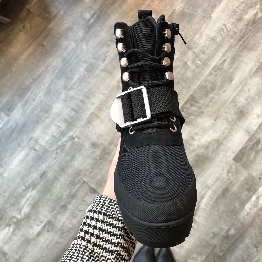 Steve Madden Grady Buckle Hiker Combat Boots - Picture 4 of 8